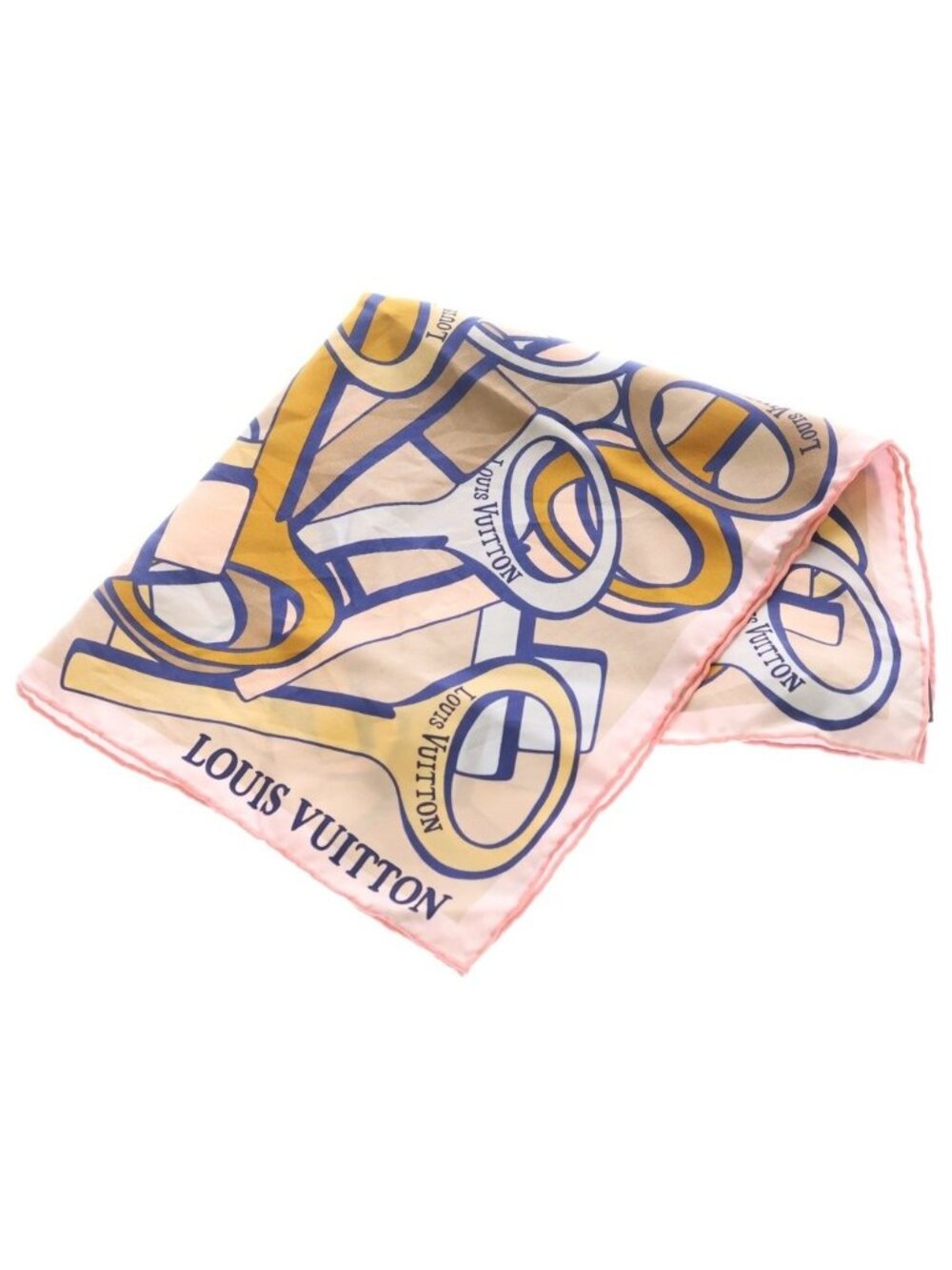 Louis Vuitton Carre 45 Keys to My LV Heart Key Pattern Silk Scarf Multicolor